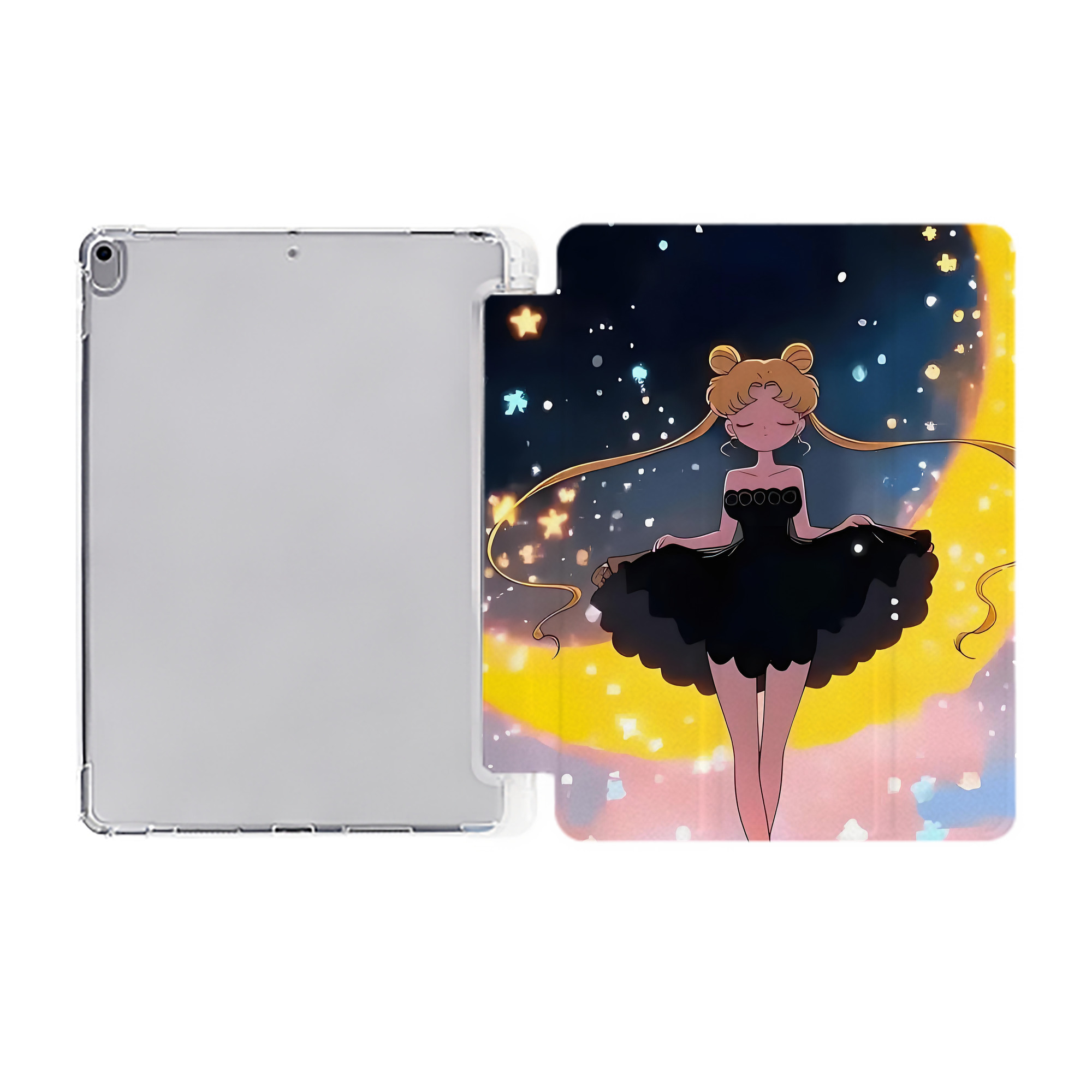 （画像用） 美少女戦士セーラームーン Sailor Moon IPad ケース ペン収納付き 三つ折りスタンド PUレザー×シリコン 対応機種9.5/10.5/10.9インチ